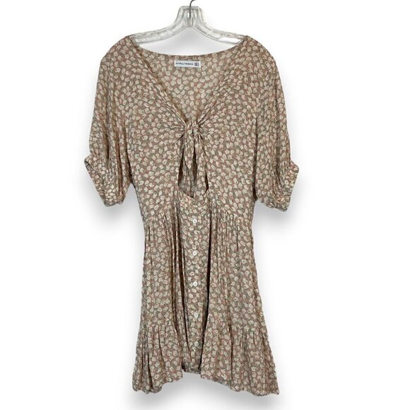 Faithful The Brand Floral Mini Dress Pink Cutout Small - Picture 5 of 12